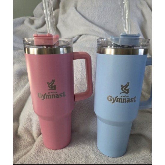 Metal Cup with straw